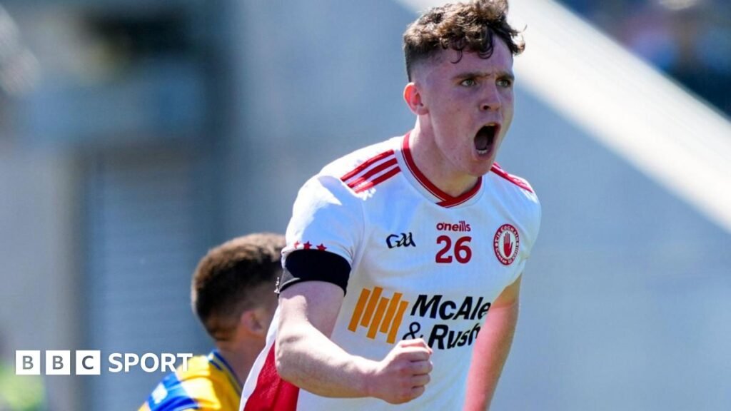 All-Ireland Senior Football Championship: Jordan snatches victory for Tyrone over Roscommon Eoin McElholm celebrates scoring a goal