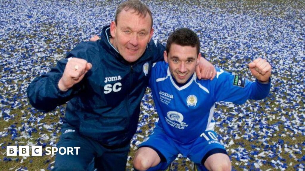 Clark makes dad assistant in first management job at Queen of the South Sandy and Nicky Clark celebrate winning the 2013 Challenge Cup for Queen of the South