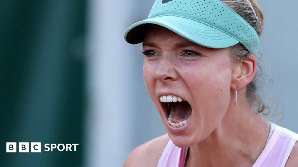 French Open 2026 results: Katie Boulter grinds out win to reach second round Katie Boulter celebrates winning a point