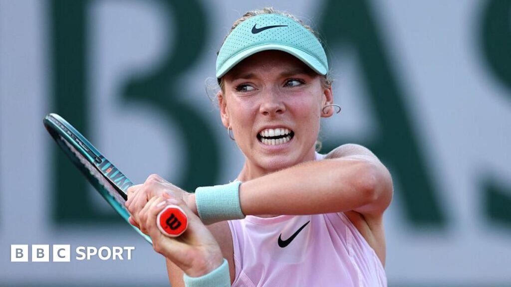 French Open 2026 results: Katie Boulter’s exit means no British players left in singles Katie Boulter, wearing a lilac sleeveless top and mint visor, grimaces as she plays a backhand, with her racquet held in two hands over her right shoulder