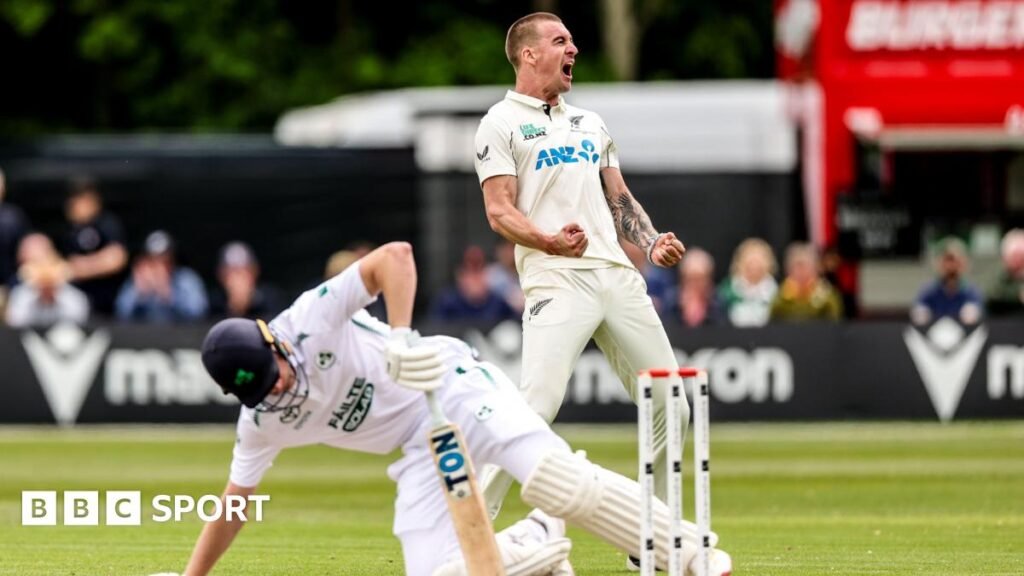 Blair Tickner celebrates