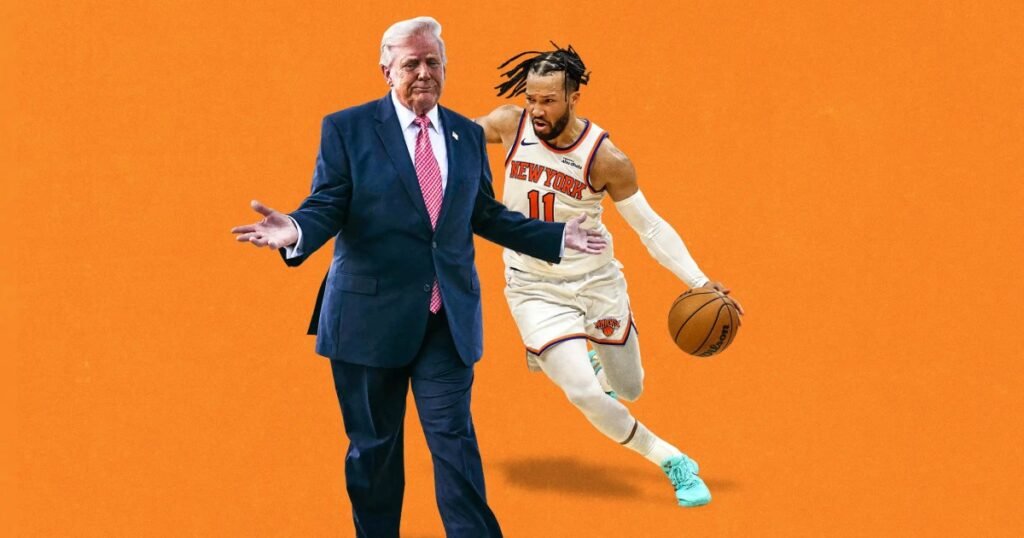 Just let Knicks fans have this moment, Trump. Stay away. Just let Knicks fans have this moment, Trump. Stay away.