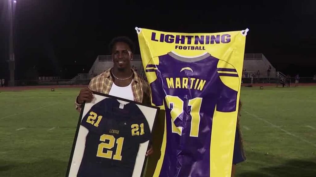 Lehigh retires Quan Martin's #21 jersey during spring high school football scrimmage