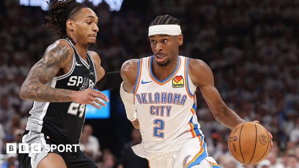 NBA play-offs: Oklahoma City Thunder beat San Antonio Spurs to move one win from Finals Shai Gilgeous-Alexander