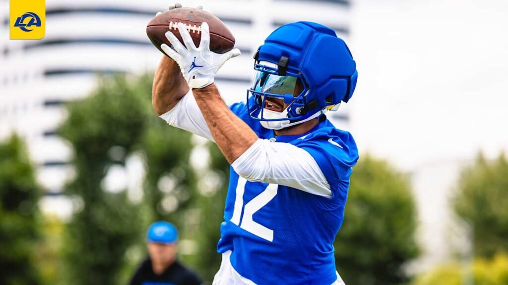 ‘Nice to be back in football, be around a bunch of the guys’, grateful for organization’s support Los Angeles Rams logo