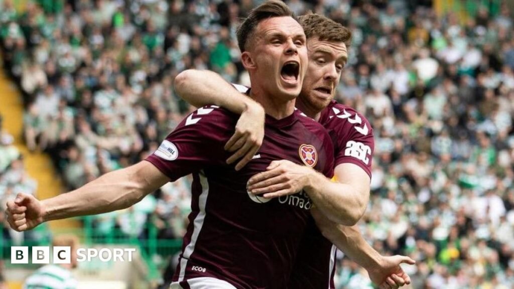 Rangers: Lawrence Shankland completes ‘dream’ move from Hearts Lawrence Shankland celebrates with Hearts