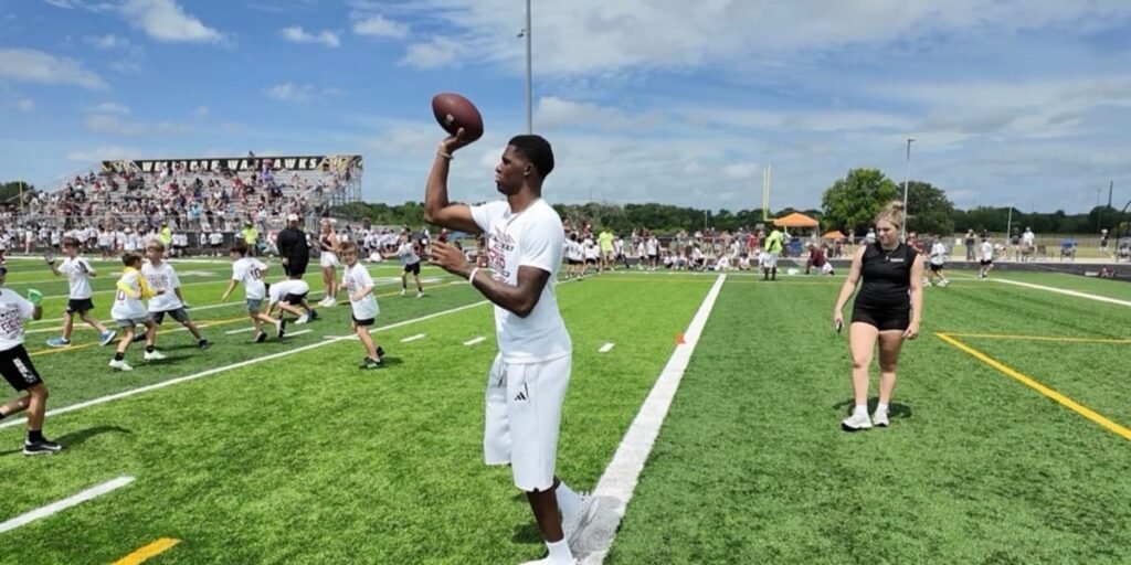 Texas A&M quarterback Marcel Reed hosts youth football camp