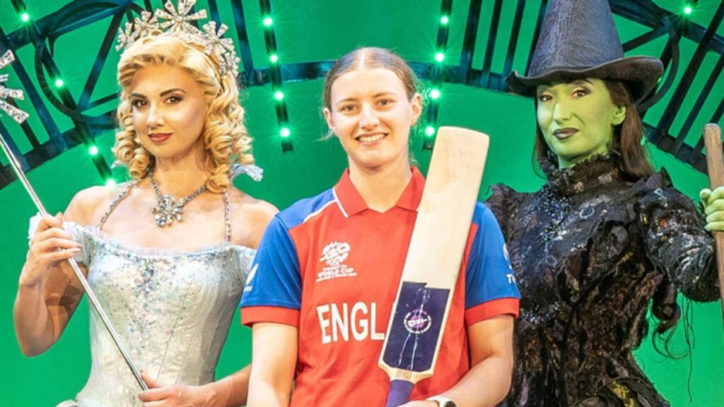Women’s T20 World Cup 2026: Wicked to bring West End magic to tournament opening ceremony at Edgbaston | Cricket News England's Charlie Dean links up with the stars of West End musical Wicked (Pic credit: Troy David Johnston)