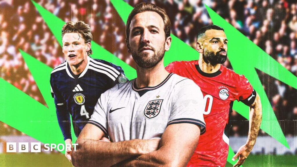 Harry Kane, Scott McTominay and Mohamed Salah