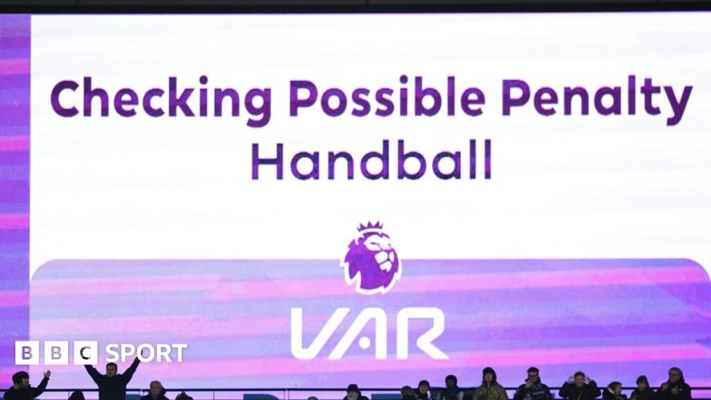 Would Bournemouth have made the Champions League without VAR? The LED board shows the Video Assistant Referee check for a possible offside during the Premier League match between Bournemouth and Chelsea