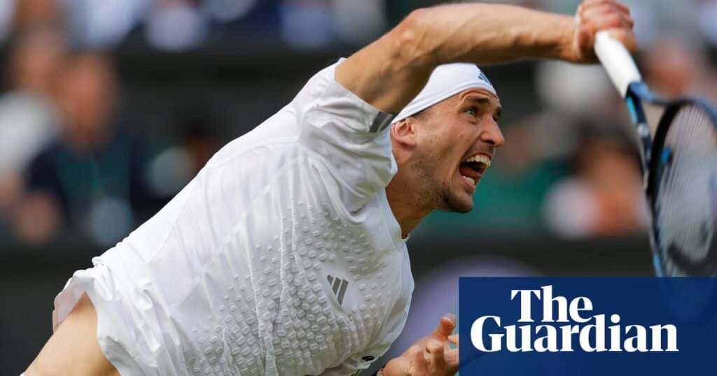 Alexander Zverev’s big serve breaks down Blockx to advance to second round | Wimbledon 2026 Alexander Zverev’s big serve breaks down Blockx to advance to second round | Wimbledon 2026