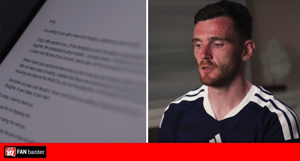 Andy Robertson reads poignant letter from Rute Cardoso, Diogo Jota’s wife, ahead of World Cup Andy Robertson reads poignant letter from Rute Cardoso, Diogo Jota's wife, ahead of World Cup
