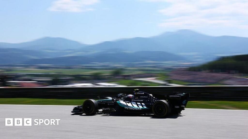Kimi Antonelli on track in Spielberg during first practice for the Austrian Grand Prix