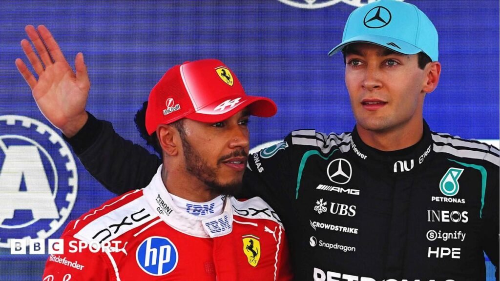 Barcelona-Catalunya Grand Prix: George Russell beats Lewis Hamilton to pole Mercedes' George Russell during Barcelona-Catalunya Grand Prix qualifying