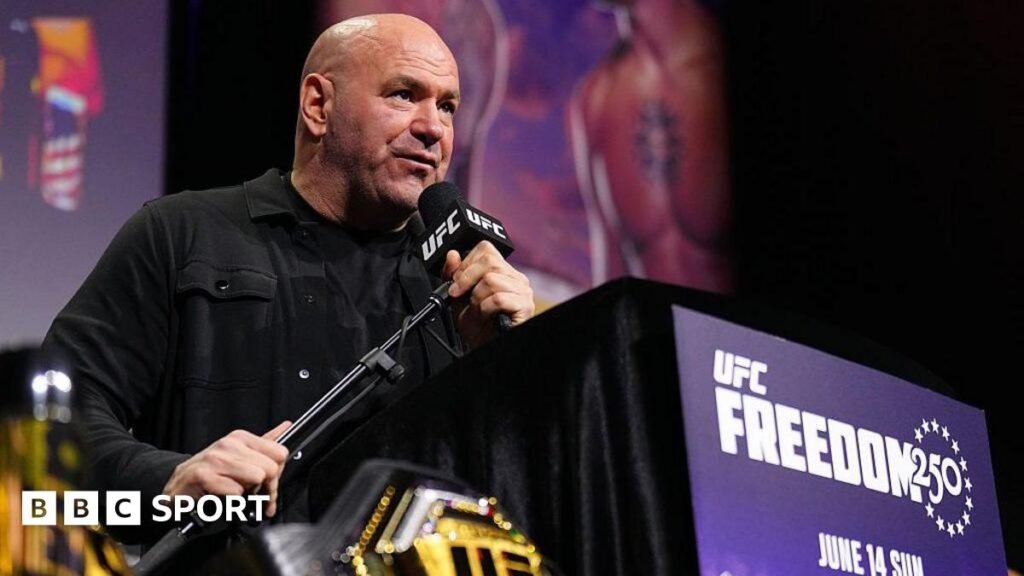 Dana White at a press conference