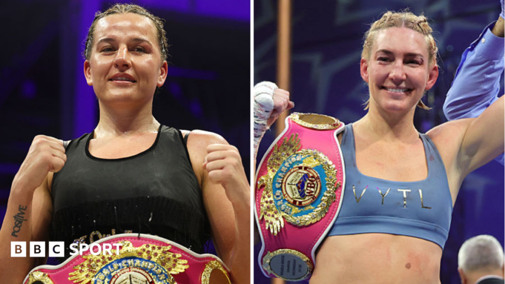 Boxing: Chantelle Cameron to face Mikaela Mayer in August unification bout Chantelle Cameron (left) holds up her fists and Mikaela Mayer (right) has the WBO light-middleweight title on her shoulder