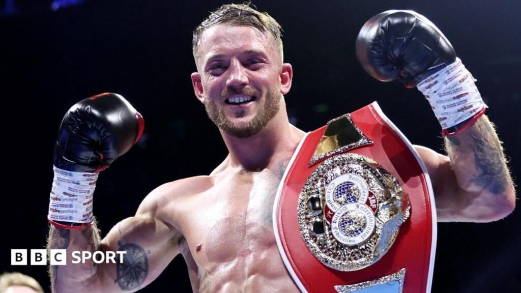Brad Pauls: Cornish fighter wants IBF world middleweight title shot Brad Pauls celebrates winning his bout
