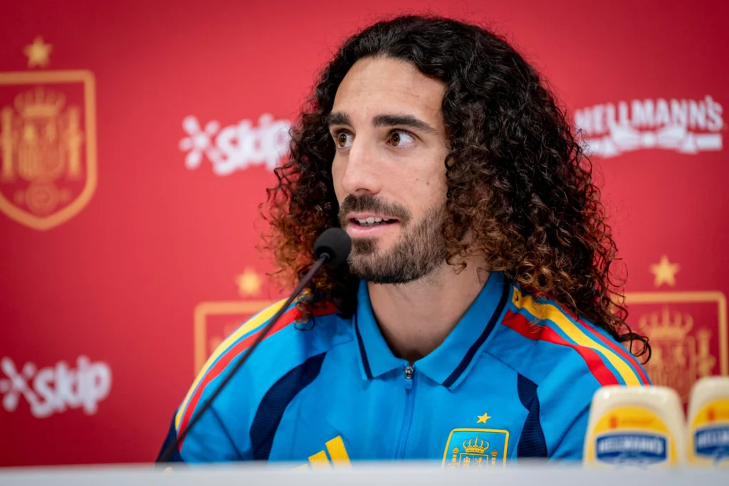 Chelsea defender shoots down transfer talks with latest quotes marc cucurella spain national football team press conference chelsea