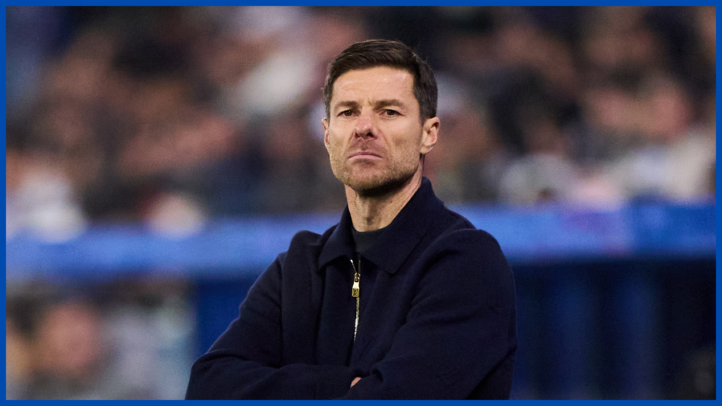 Xabi Alonso on the touchline.