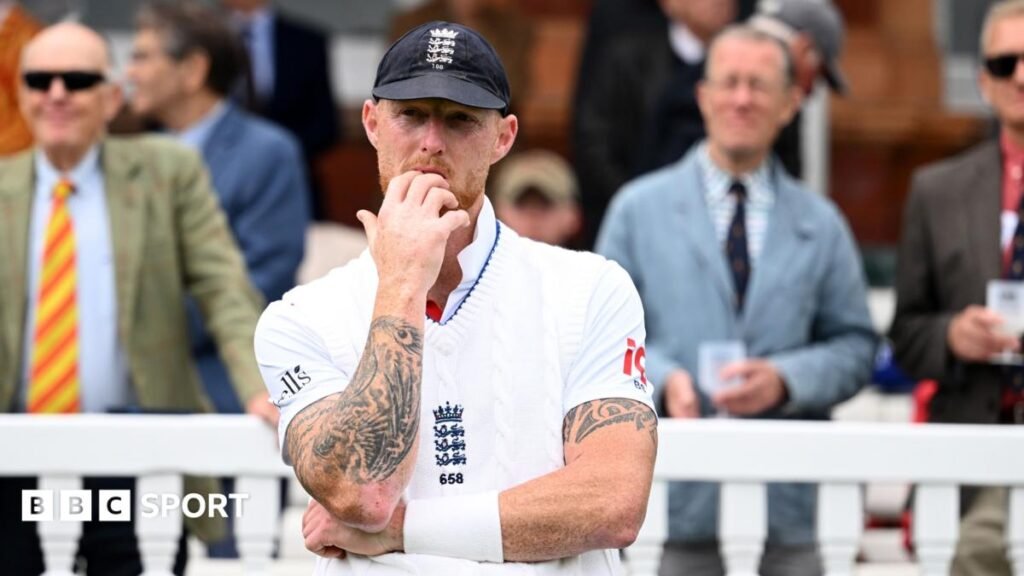 Ben Stokes looks on at Lord's