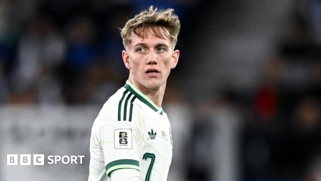 Ethan Galbraith: Swansea City and Northern Ireland midfielder ‘all good’ after calf injury Ethan Galbraith in action for Northern Ireland