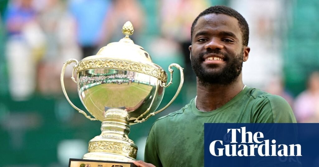 Frances Tiafoe beats Taylor Fritz in all-American Halle final for biggest title of career | Tennis Frances Tiafoe beats Taylor Fritz in all-American Halle final for biggest title of career | Tennis