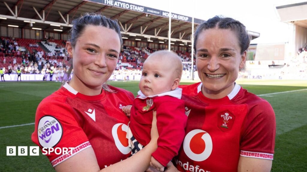 Jasmine and Alisha Joyce have point to prove after move back to Wales Alisha and Jasmine Joyce with their son Ralphie