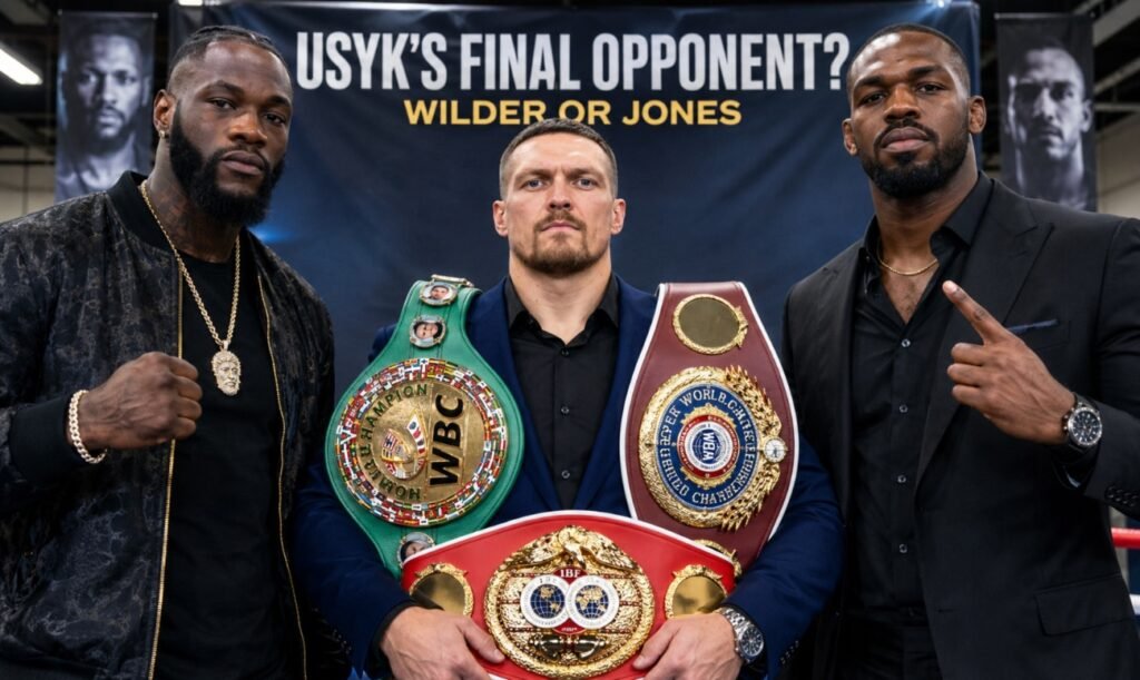 Jon Jones Emerges As Surprise Rival To Deontay Wilder For Oleksandr Usyk's Farewell Fight