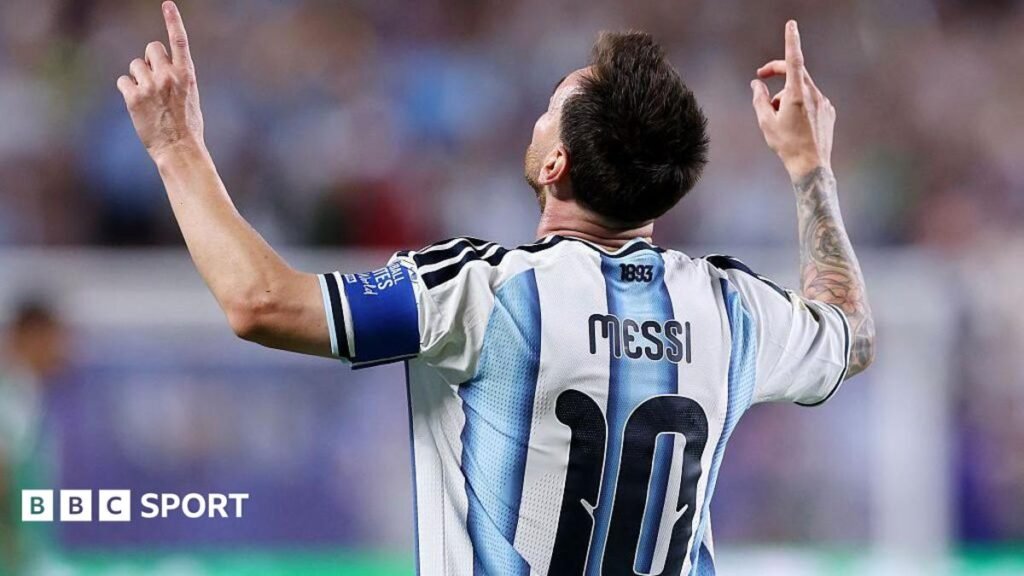 Lionel Messi becomes World Cup all-time leading goalscorer – how has he stayed at the top? Lionel Messi points his fingers to the sky in celebration after scoring against Algeria in Argentina's 3-0 victory at the 2026 Fifa World Cup
