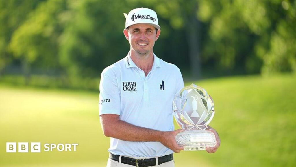 Memorial Tournament: JT Poston wins title by beating Ryan Gerard in play-off JT Poston with the glass Memorial Tournament trophy