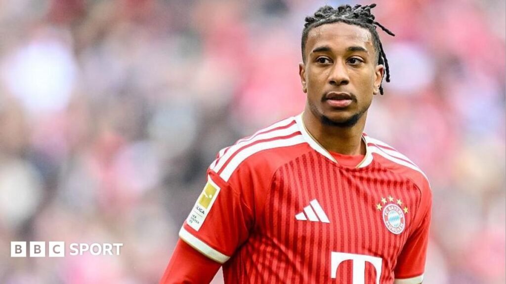 Michael Olise in action for Bayern Munich during the 2025-26 season