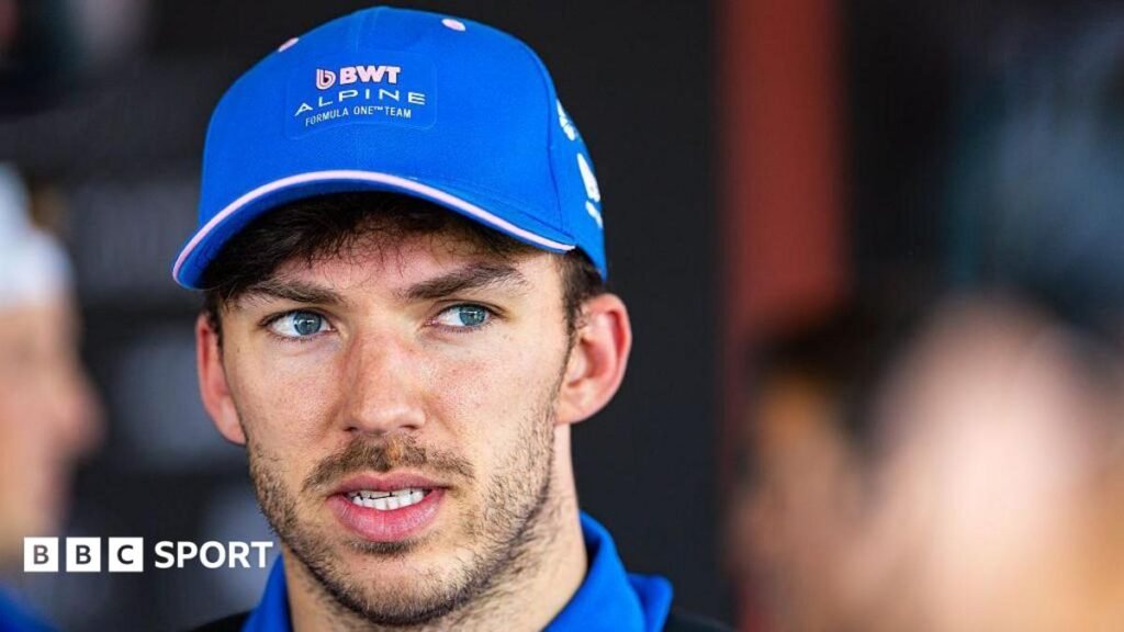 Monaco GP: McLaren launch appeal against Pierre Gasly penalty reverse Close up of Alpine driver Pierre Gasly wearing a blue team baseball cap