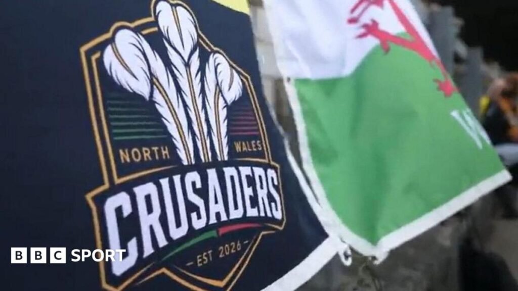 North Wales Crusaders: Rugby league’s record loss but Championship side win survival North Wales Crusaders flag alongside Welsh dragon flag