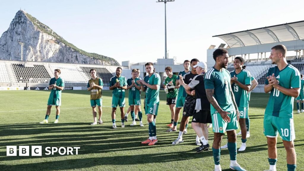 Northern Ireland players after the game