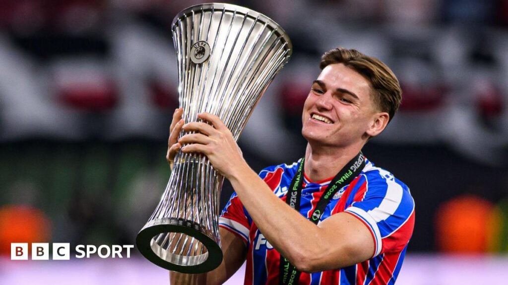 Northern Ireland: Justin Devenny not ready for the beach after latest trophy with Crystal Palace Justin Devenny with the Uefa Conference League trophy
