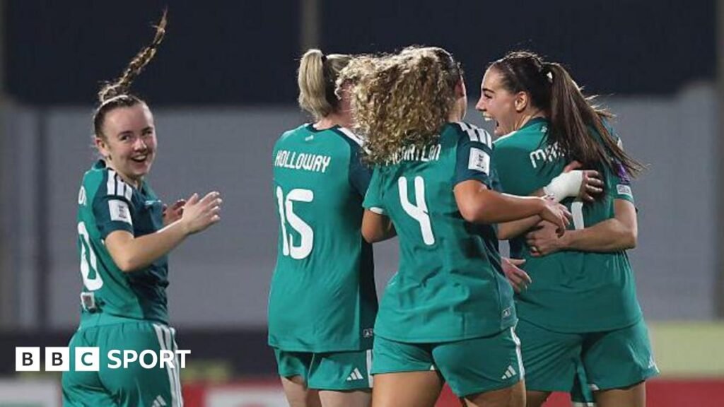 Northern Ireland celebrating