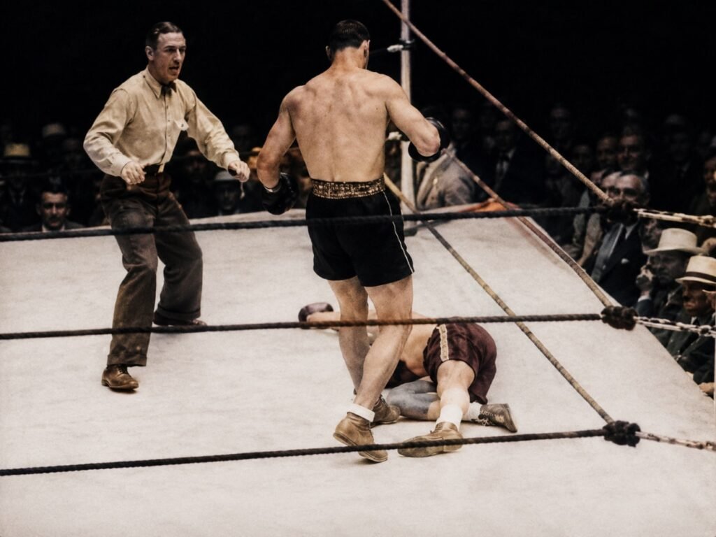 Image: June 29, 1933: Primo Carnera Knocked Out Jack Sharkey to Win the Heavyweight Title