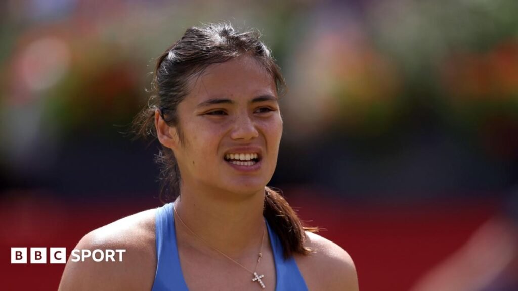 Queen’s 2026: Emma Raducanu loses to Donna Vekic in women’s final Emma Raducanu reacts