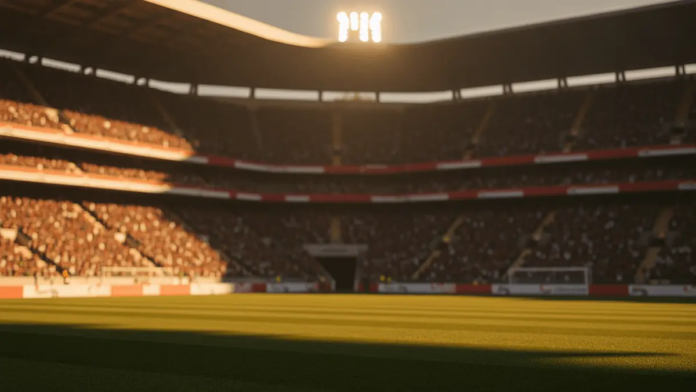 Senegal vs Iraq World Cup 2026 Predictions and Picks Floodlit stadium at golden-hour with dramatic shadows, packed stands, and atmospheric lighting in Senegal and Iraq national colours.