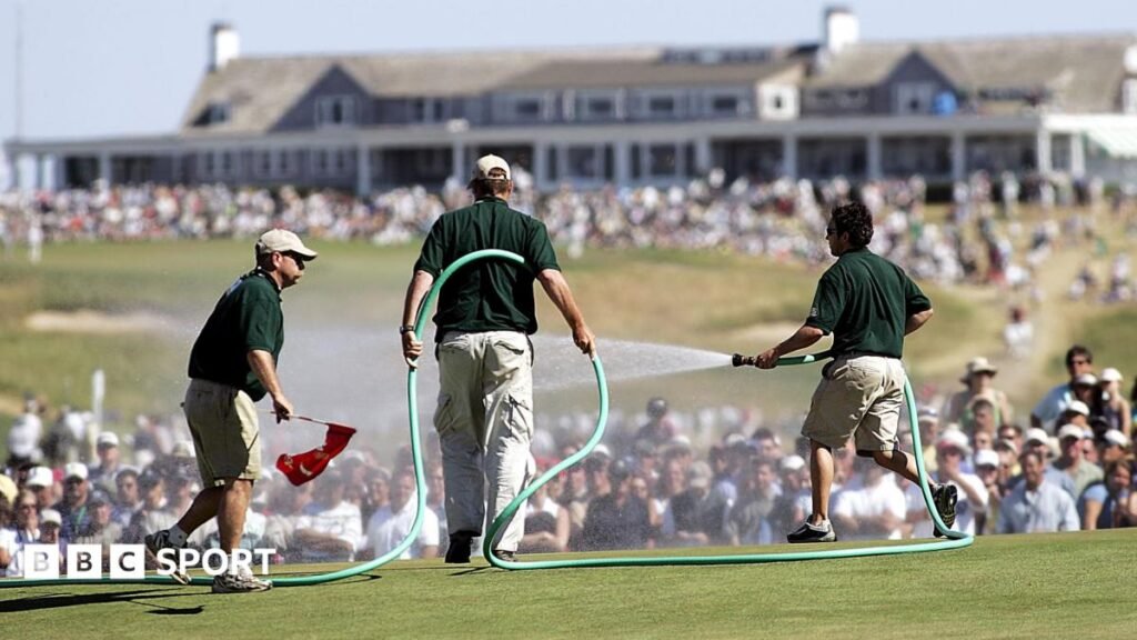 US Open 2026: Why Shinnecock Hills may not offer same test it has in the past Greenstaff watering the par-three seventh green during the final round of the 2004 US Open at Shinnecock Hills, New York.