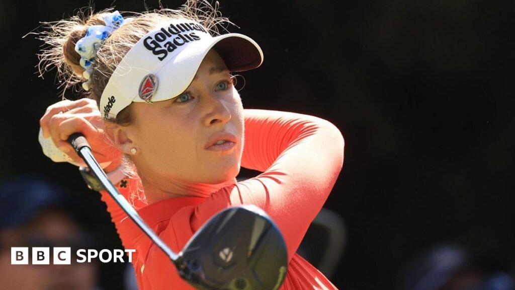 US Women’s Open: Nelly Korda moves into share of lead as Charley Hull storms up leaderboard Nelly Korda in action during the third round of the US Women's Open