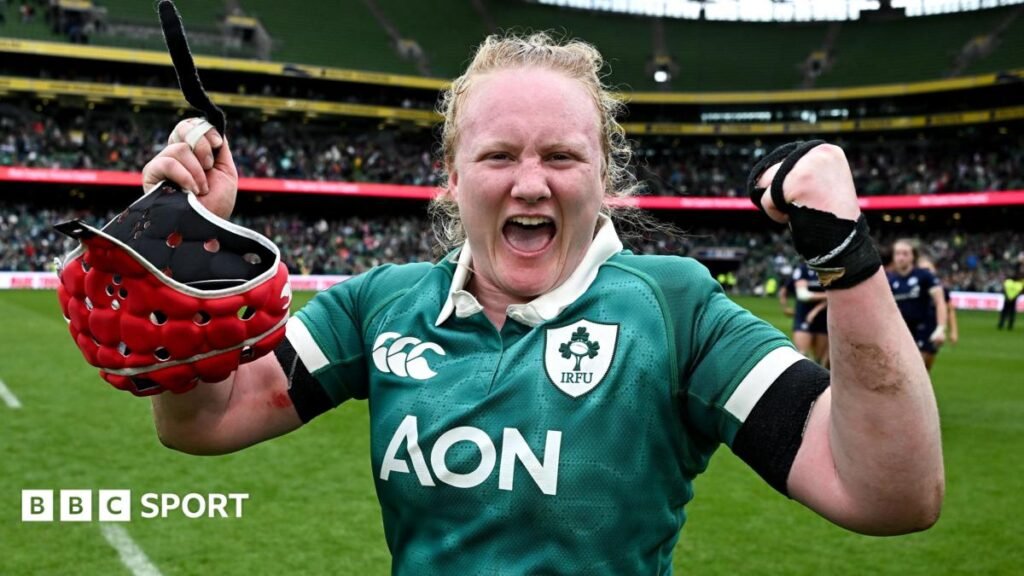 Women’s Six Nations: Ellie Kildunne will be a big miss for Quins – Aoife Wafer Aoife Wafer celebrates Ireland's win over Scotland at Aviva Stadium