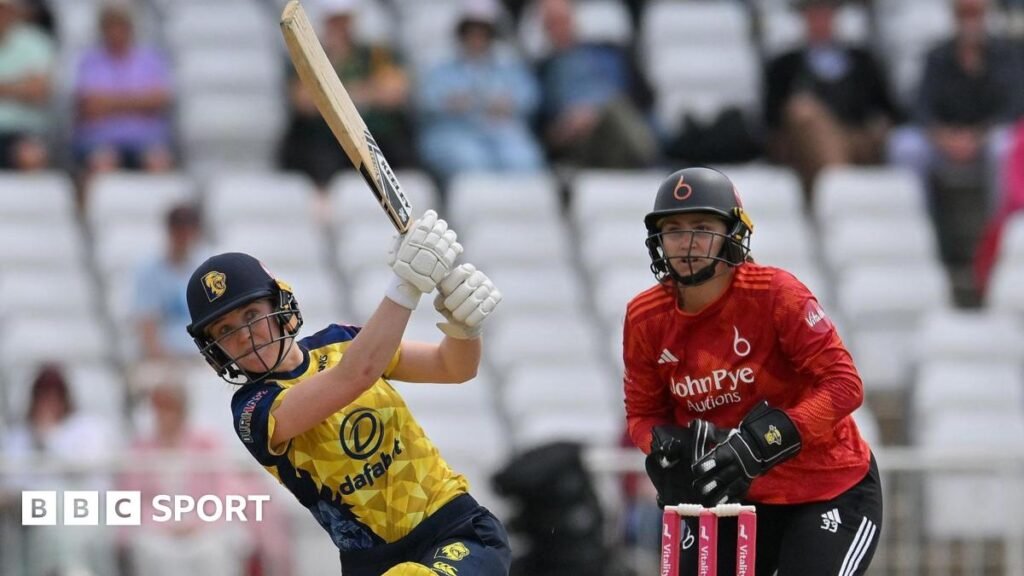 Women’s T20 Blast round-up: Surrey and The Blaze suffer first losses Mady Villiers of Durham batting during the Vitality Blast T20 Women match between Blaze Women and Durham