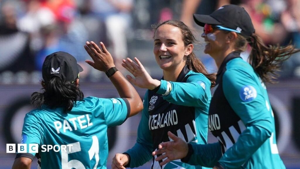 Women’s T20 World Cup 2026: Scotland eliminated after New Zealand loss Melie Kerr celebrates a wicket