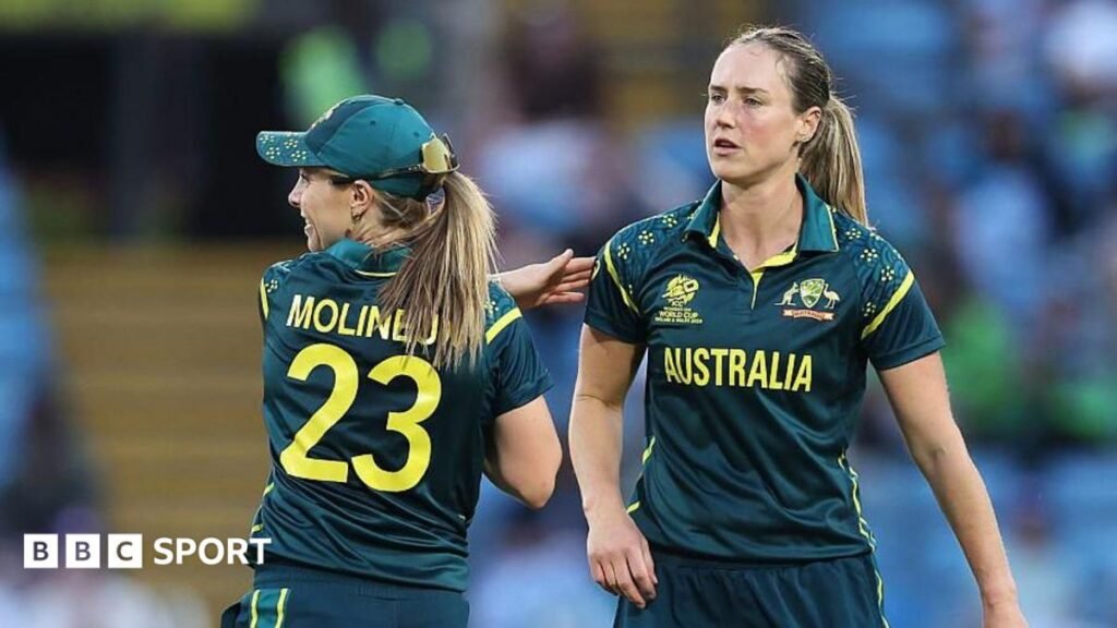 Women’s T20 World Cup: Ellyse Perry stars as Australia thrash Pakistan to remain unbeaten A split graphic of Australia's Ash Gardner (left), England's Lauren Bell (centre) and India's Deepti Sharma (right)