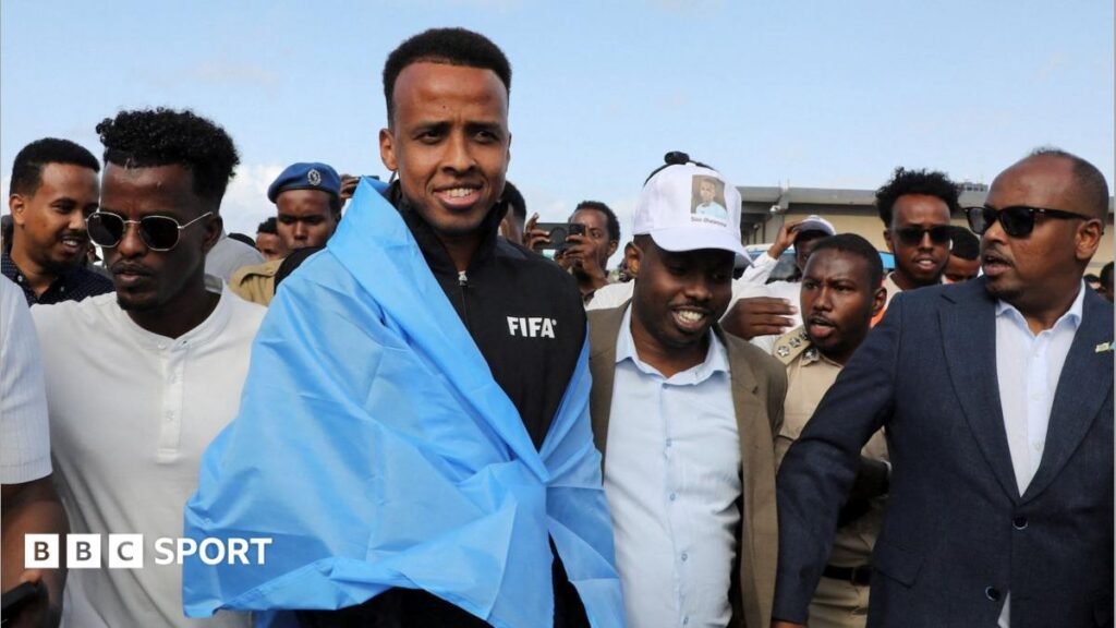World Cup 2026: Banned referee Omar Artan arrives home in Somalia Somali referee Omar Abdulkadir Artan arriving at Aden Abdulle Osman International Airport in Mogadishu, Somalia.
