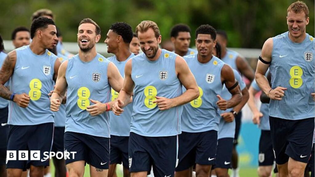 England players training