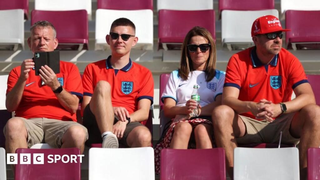 England fans arrive at the stadium prior to during the FIFA World Cup Qatar 2022 Group B match between England and IR Iran