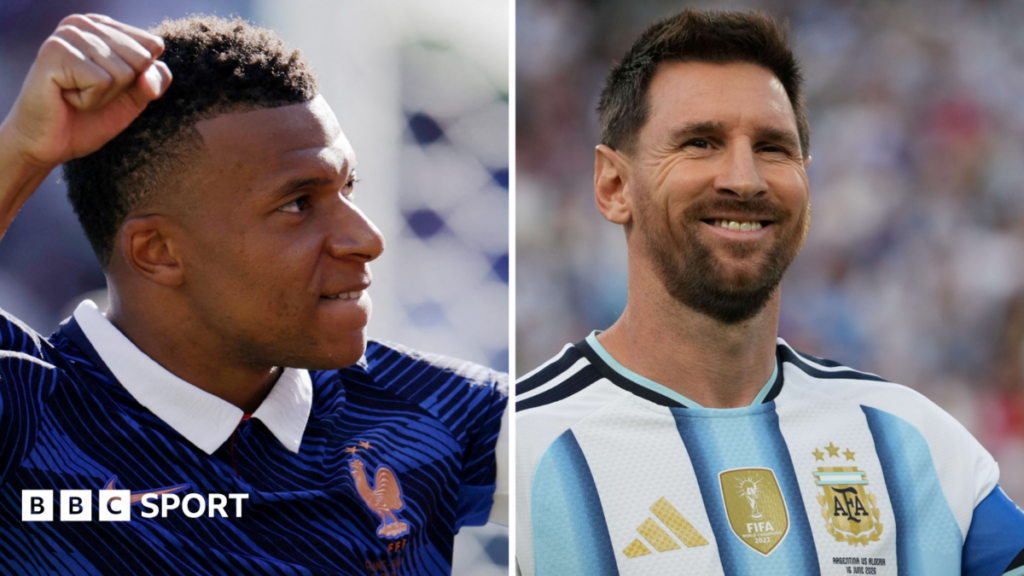 World Cup 2026: Nike v Adidas – the brand battle A split image of France striker Kylian Mbappe and Argentina's Lionel Messi celebrating scoring goals at the 2026 World Cup