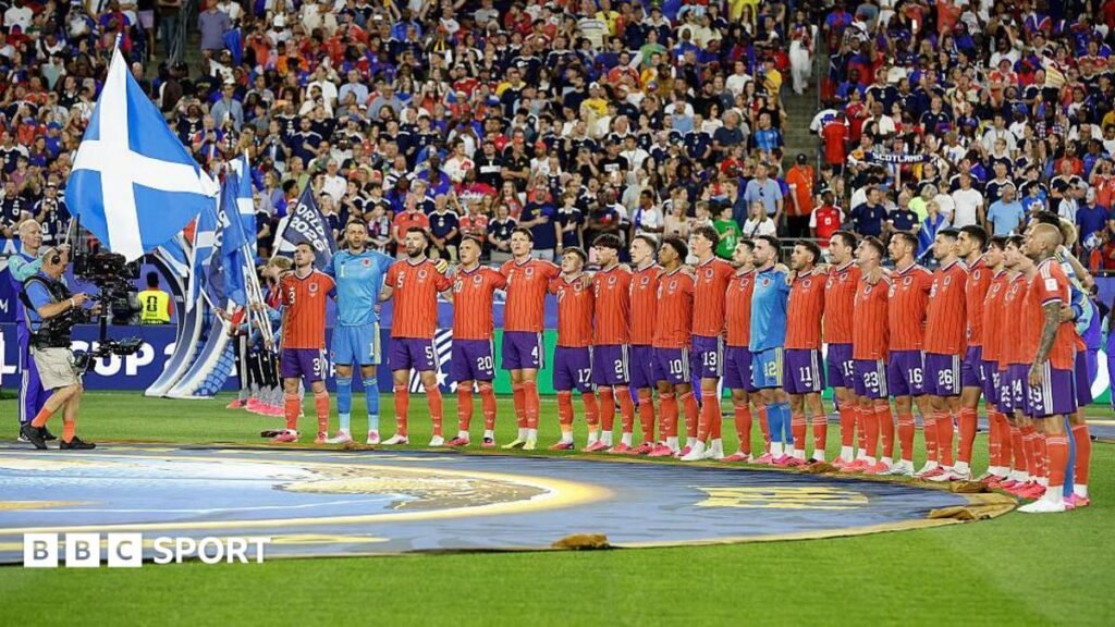 World Cup 2026: Why can’t World Cup games kick off on time? Scotland players prepare to sing the national anthem before their game against Haiti